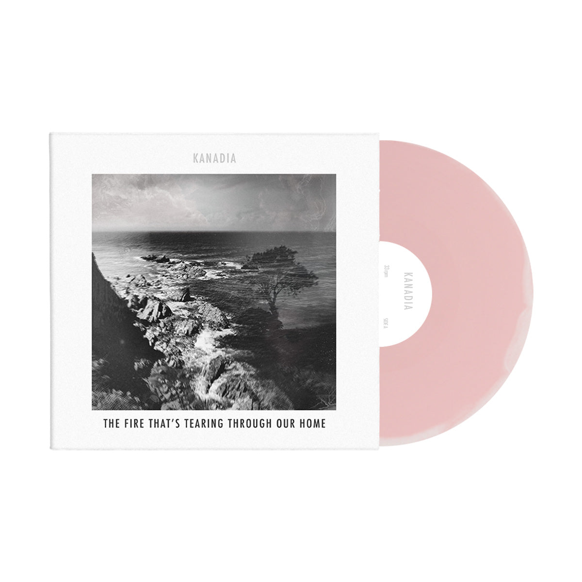 'The Fire That's Tearing Through Our Home' Signed Pink Swirl Double Vinyl